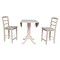 International Concepts Round 42 in Rd Ped Gathering Ht Table, 2 Stools, Unfinished, Ready to Finish, 42 in W, 42 in L, Wood K-42DPT-S402-2 - alternate 3
